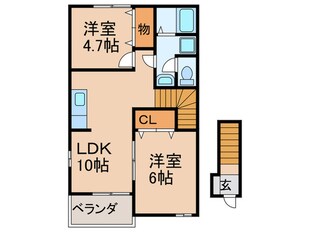 グランリ－オＡ棟の物件間取画像